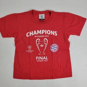 FC Bayern Munchen Triple 2013 Soccer Football T Shirt EU Kids Size 152 / US 14
